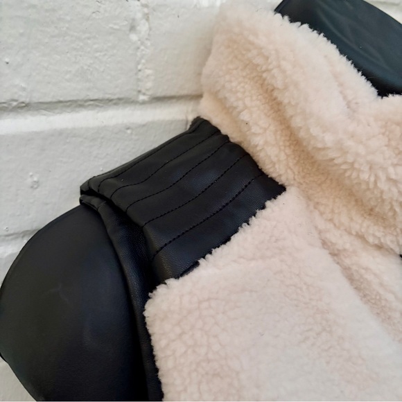 Rebecca Minkoff Reversible Vegan Leather & Sherpa Women’s Vest, SZ S NWOT - Picture 7 of 8